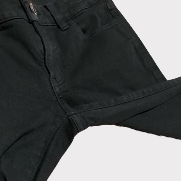 American Eagle Skinny Distressed Black Jeggings Size Zero 0 - Picture 6 of 16